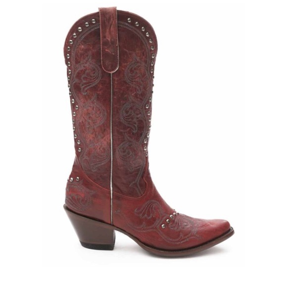 Old Gringo Terra Beautiful Studded Red Leather aWestern Boots - Picture 7 of 7
